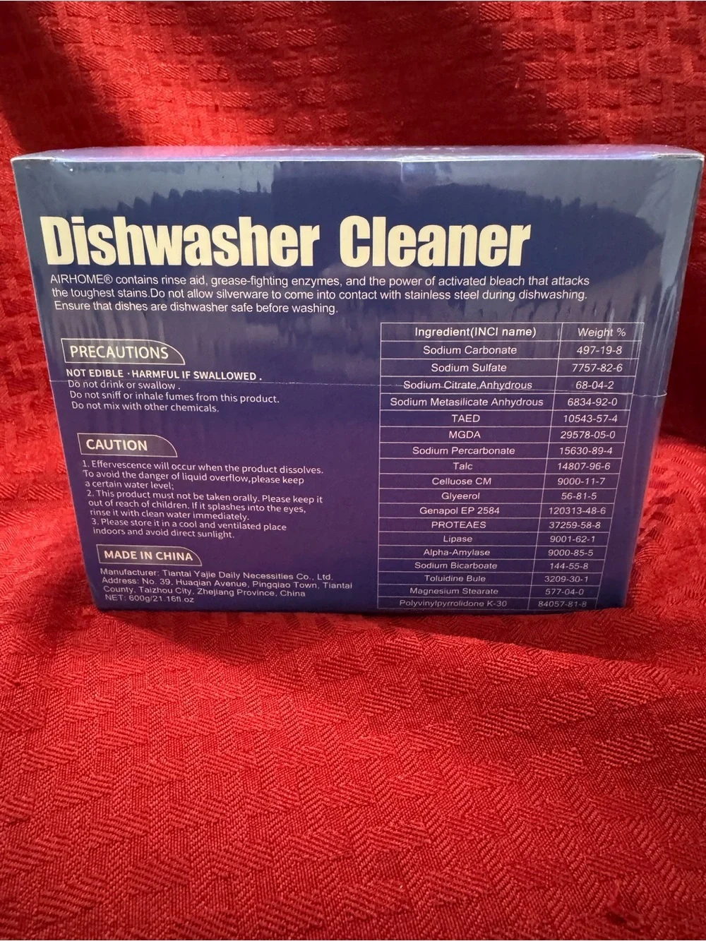 Blue Dishwasher Cleaner - Triple-Action Formula (30 Tablets)